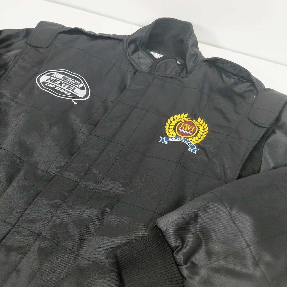 Vtg NASCAR Rusty Wallace Legendary Black Nextel Driver Jacket Coat Chase Authent